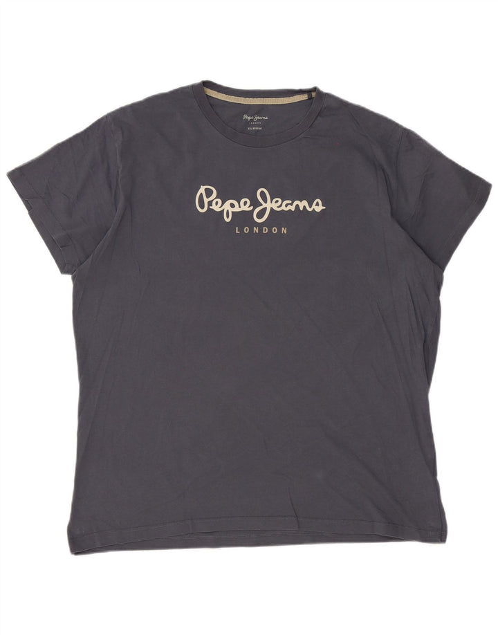 PEPE Jeans Mens Regular Graphic T-Shirt Top 2XL Grey