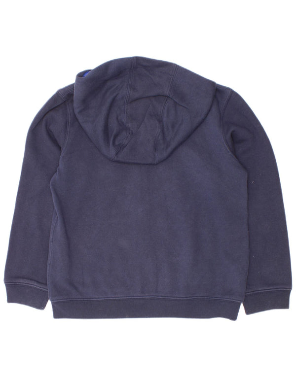 Nike Boys Zip Hoodie Sweater 6-7 Years Large Navy Blue Cotton