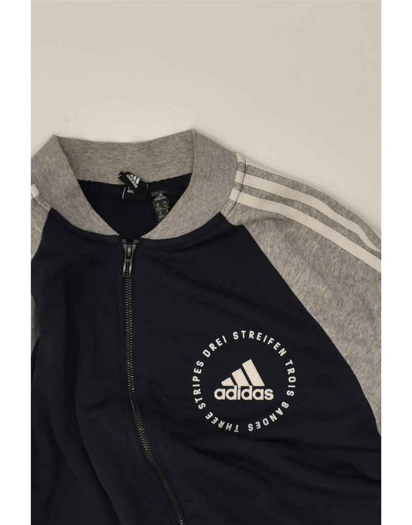 ADIDAS Womens Loose Fit Tracksuit Top Jacket Size 20/22 XL Navy Blue | Vintage Adidas | Thrift | Second-Hand Adidas | Used Clothing | Messina Hembry 