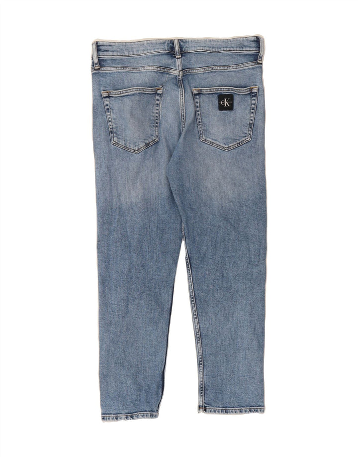 CALVIN KLEIN Mens Cropped Jeans W32 L25 Blue Cotton Vintage Calvin Klein and Second-Hand Calvin Klein from Messina Hembry 