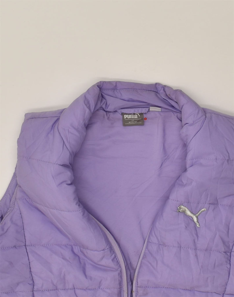 PUMA Girls Padded Gilet 10-11 Years Medium Purple Polyester | Vintage Puma | Thrift | Second-Hand Puma | Used Clothing | Messina Hembry 