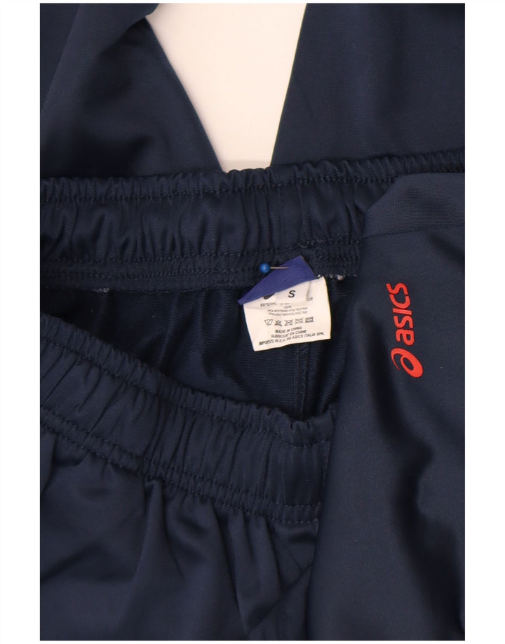 Asics Mens Tracksuit Trousers Small Navy Blue Polyester