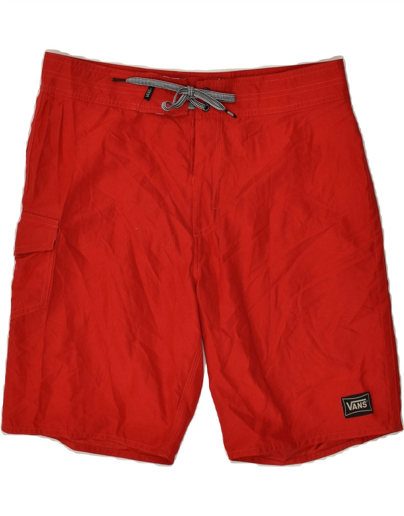 VANS Mens Swimming Shorts Medium Red | Vintage Vans | Thrift | Second-Hand Vans | Used Clothing | Messina Hembry 