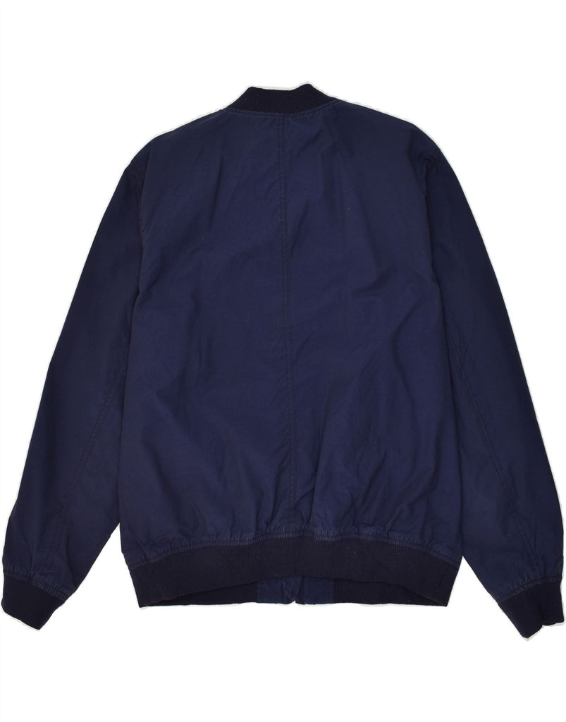 GAP Mens Bomber Jacket UK 40 Large Navy Blue Cotton | Vintage Gap | Thrift | Second-Hand Gap | Used Clothing | Messina Hembry 