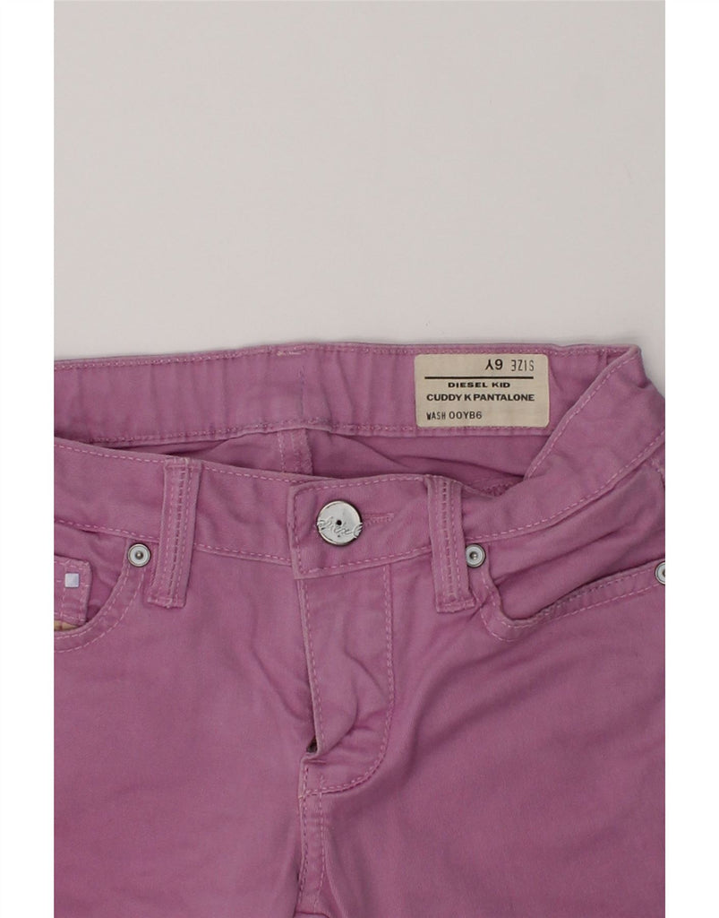 DIESEL Girls Cuddy Slim Casual Trousers 5-6 Years W22 L16  Pink Cotton | Vintage Diesel | Thrift | Second-Hand Diesel | Used Clothing | Messina Hembry 