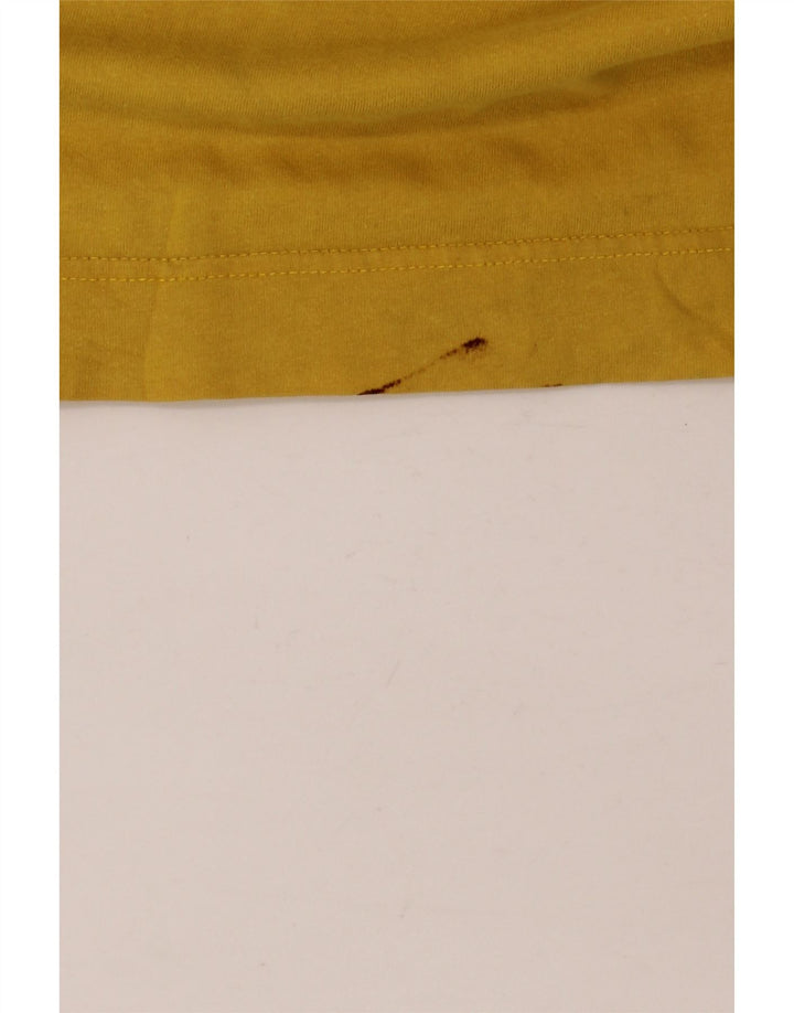 Puma Mens Graphic T-Shirt Top 2XL Yellow Cotton