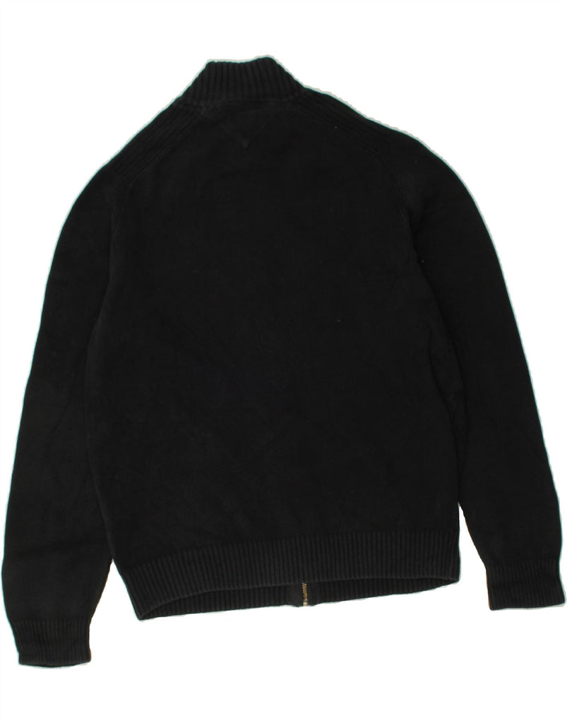 TOMMY HILFIGER Mens Zip Neck Jumper Sweater Large Black | Vintage Tommy Hilfiger | Thrift | Second-Hand Tommy Hilfiger | Used Clothing | Messina Hembry 