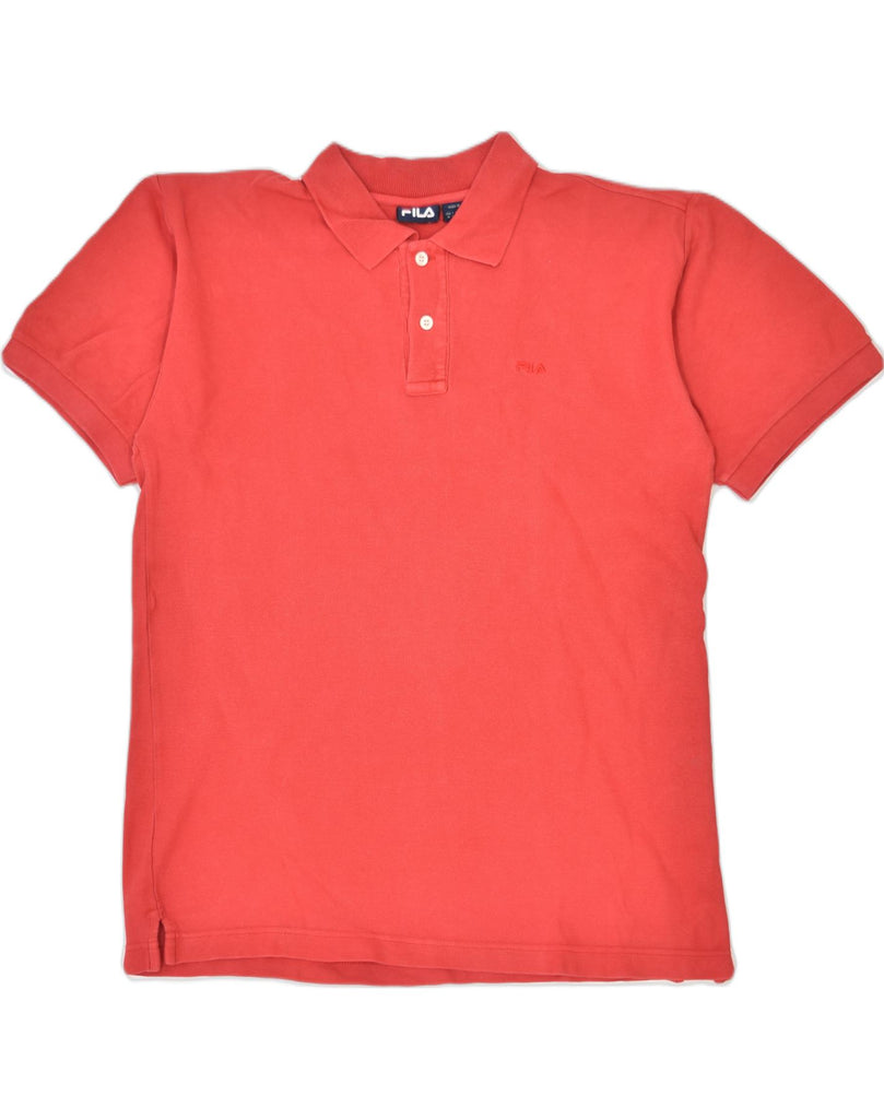 FILA Mens Polo Shirt Medium Red Cotton | Vintage | Thrift | Second-Hand | Used Clothing | Messina Hembry 