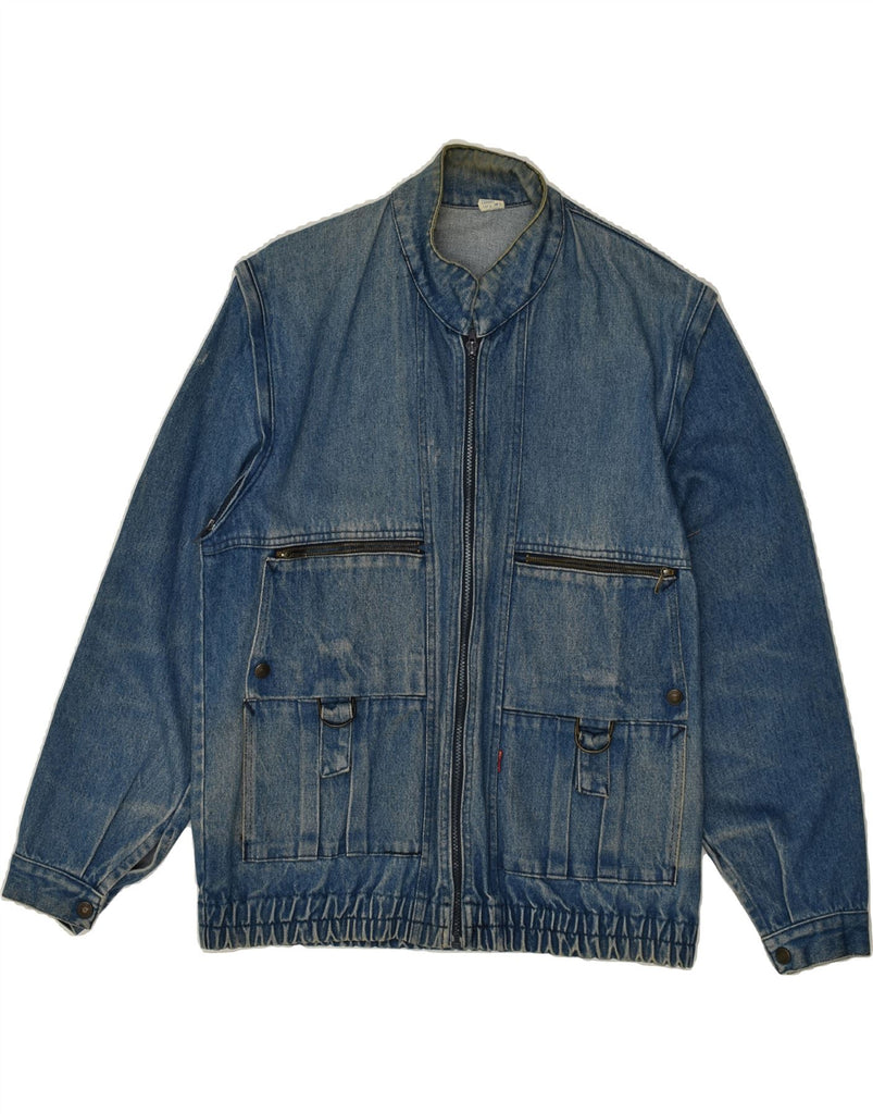 VINTAGE Mens Denim Jacket UK 40 Large Navy Blue Cotton | Vintage Vintage | Thrift | Second-Hand Vintage | Used Clothing | Messina Hembry 