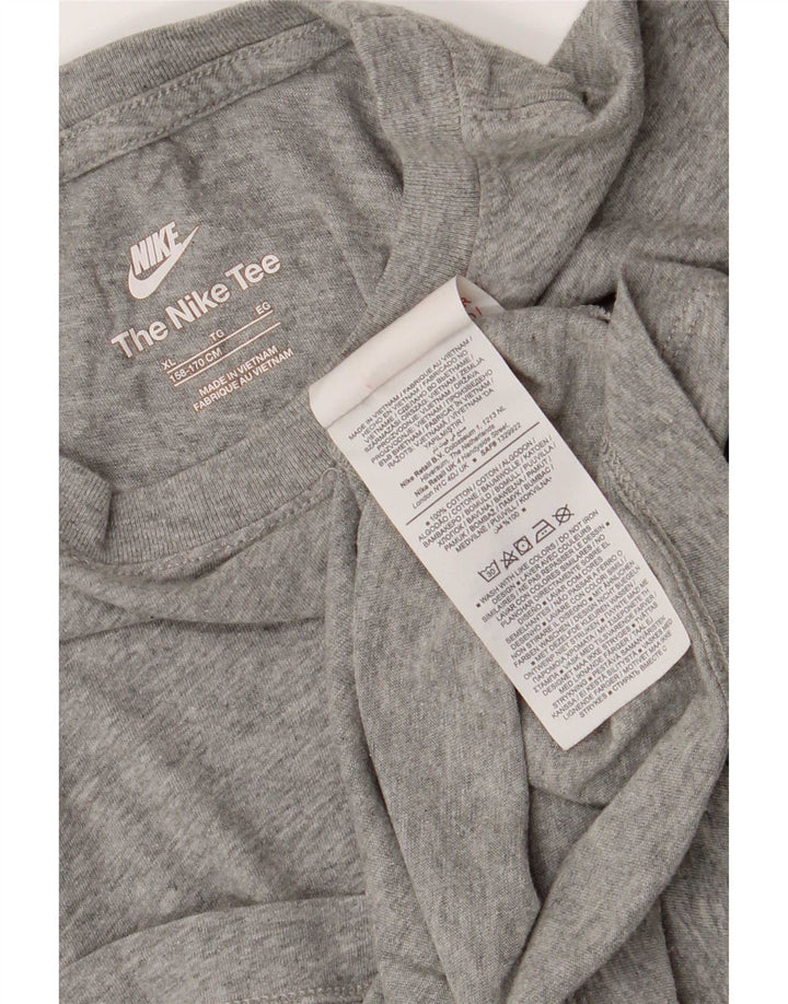 Nike Boys T-Shirt Top 13-14 Years XL Grey Cotton