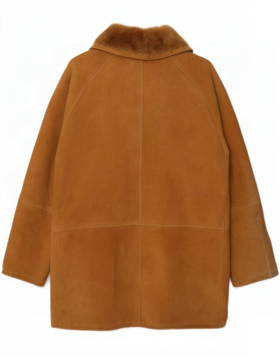 Vintage Mens Shearling Overcoat IT 56 3XL Beige