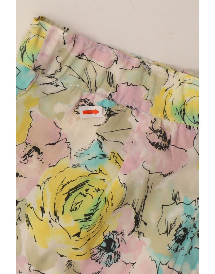VINTAGE Womens Straight Trousers W28 L29 Multicoloured Floral Vintage Vintage and Second-Hand Vintage from Messina Hembry 