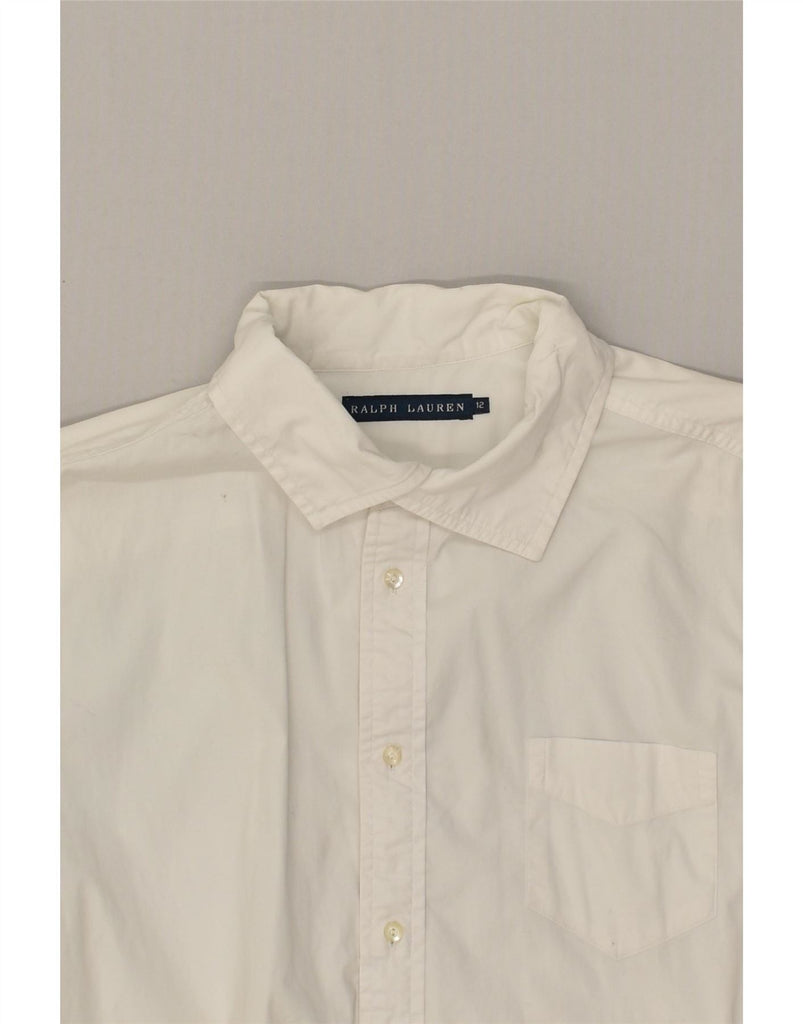 RALPH LAUREN Boys Short Sleeve Shirt 11-12 Years White Cotton Vintage Ralph Lauren and Second-Hand Ralph Lauren from Messina Hembry 