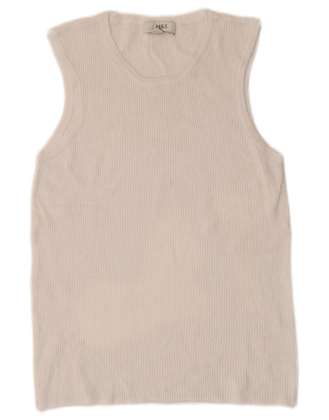 Marks & Spencer Womens Vest Top UK 14 Medium White