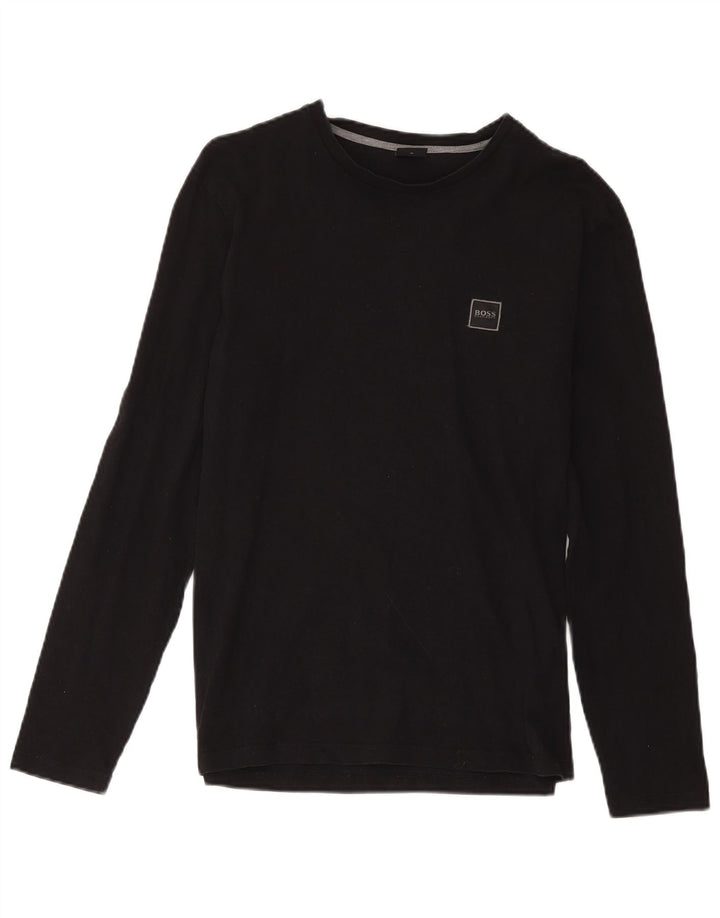 Hugo Boss Mens Top Long Sleeve Medium Black Cotton
