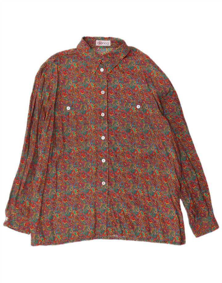 BIANCA Womens Loose Fit Shirt Blouse EU 42 Large Multicoloured Paisley