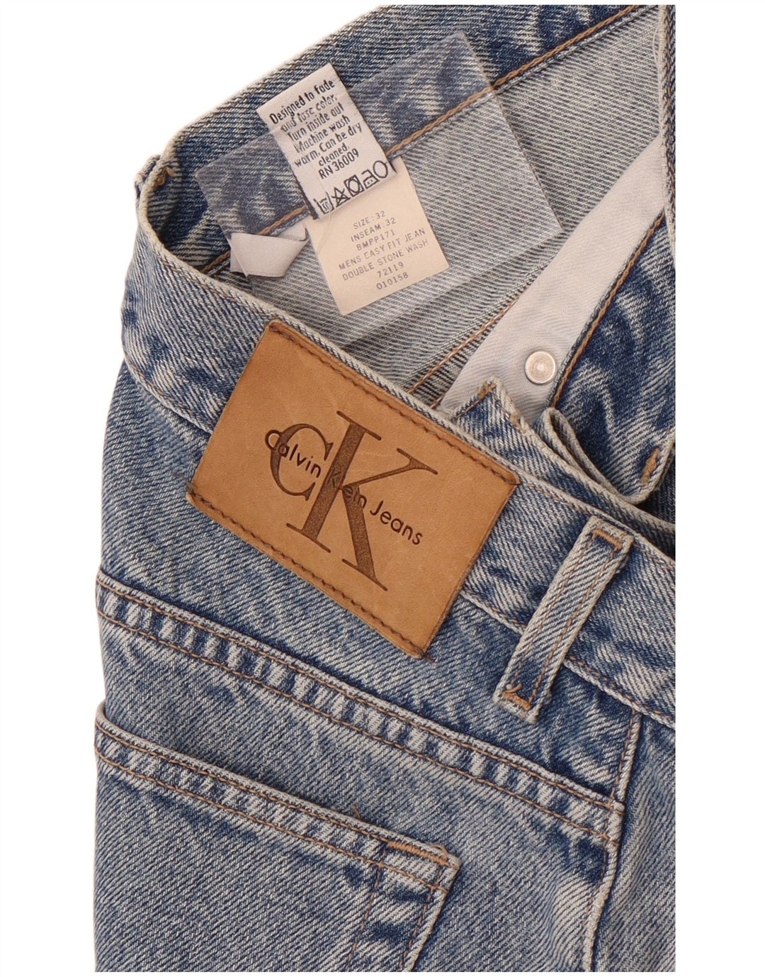 Calvin Klein Mens Slim Jeans W32 L28 Blue Cotton