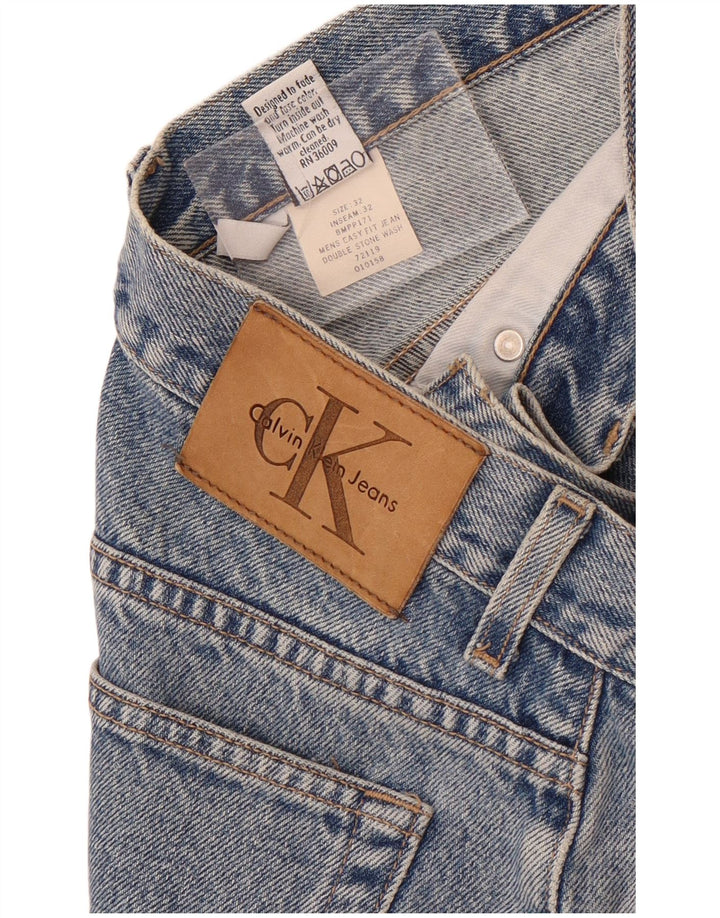 Calvin Klein Mens Slim Jeans W32 L28 Blue Cotton