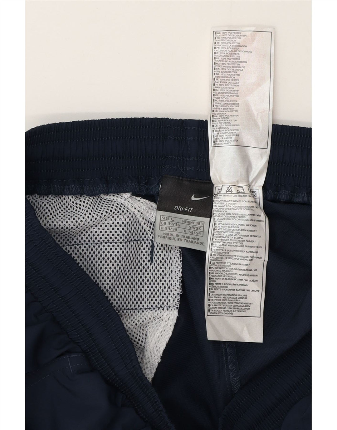 Nike Mens Dri Fit Swimming Shorts Large  Navy Blue Polyester