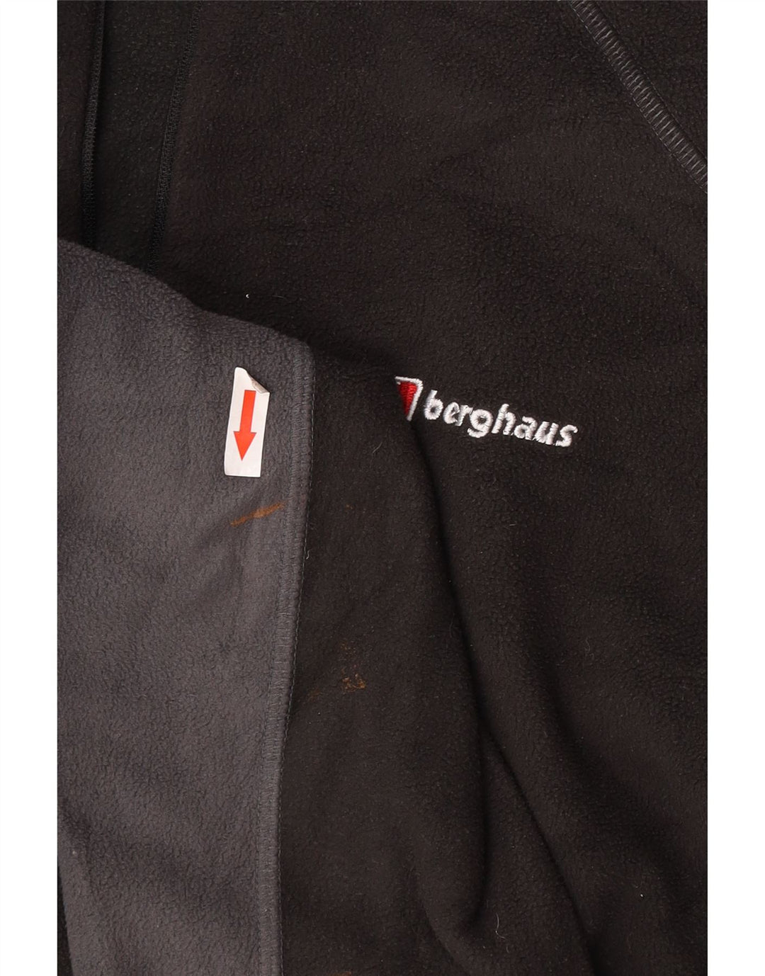 Berghaus Mens Zip Neck Fleece Jumper Large Black Colourblock Polyester