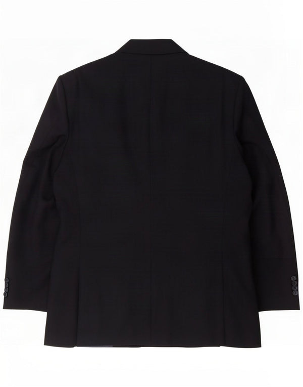 Reda Mens Double Breasted Blazer Jacket IT 54 2XL Navy Blue Virgin Wool