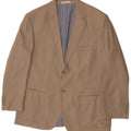 Marks & Spencer Mens 2 Button Blazer Jacket UK 42 Large Beige Linen