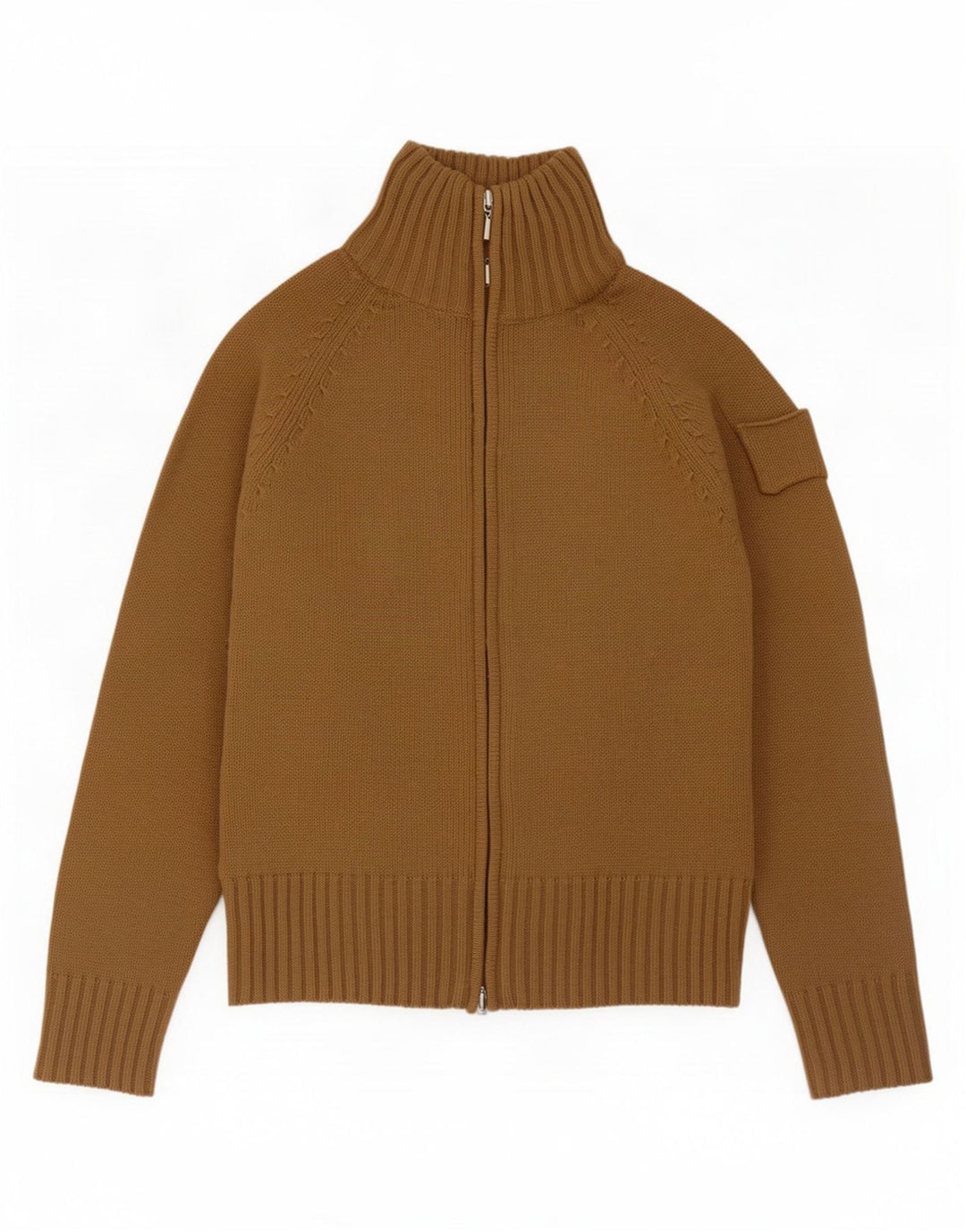 Zara Womens Cardigan Sweater UK 12 Medium Khaki Acrylic