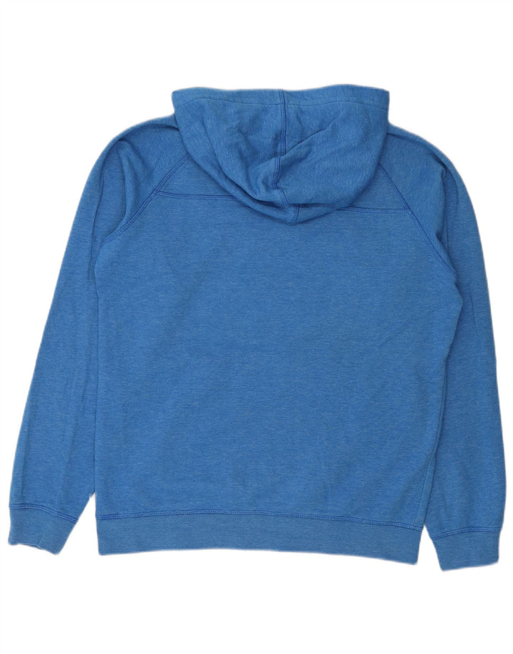 Jack & Jones Mens Graphic Hoodie Jumper Medium Blue Cotton