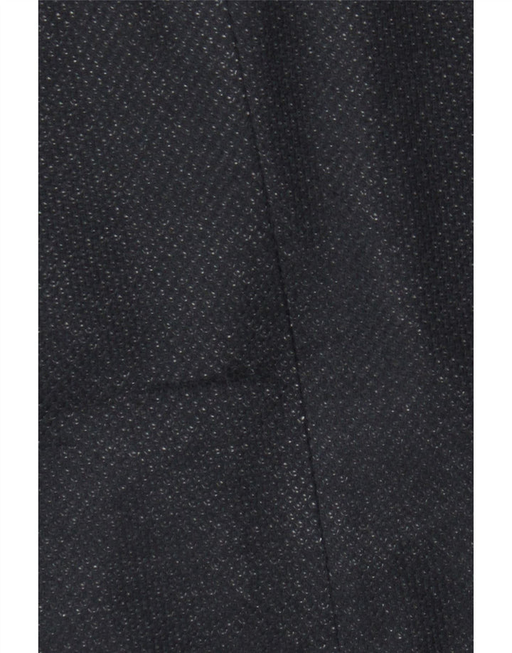 Zara Mens 2 Button Blazer Jacket UK 40 Large Navy Blue Polyester