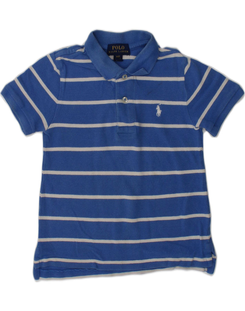 POLO RALPH LAUREN Boys Polo Shirt 2-3 Years Blue Striped Cotton | Vintage Polo Ralph Lauren | Thrift | Second-Hand Polo Ralph Lauren | Used Clothing | Messina Hembry 