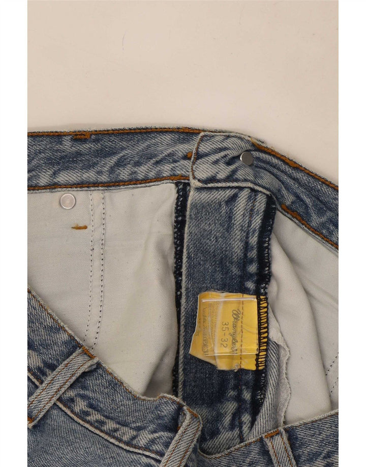 Wrangler Mens Texas Straight Jeans W35 L32 Blue Cotton