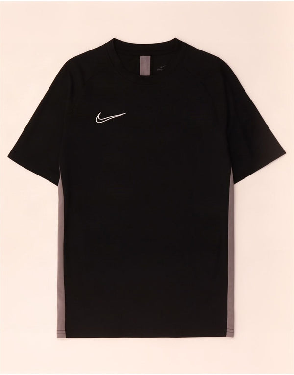 Nike Mens Dri Fit T-Shirt Top Small Black Colourblock Polyester