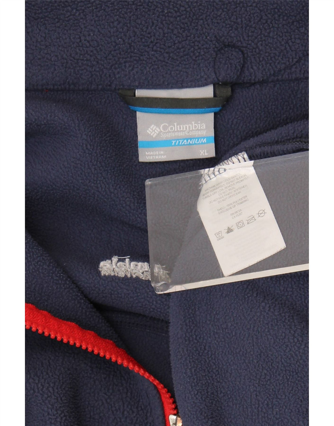 Columbia Mens Titanium Fleece Jacket UK 42 XL Navy Blue Polyester