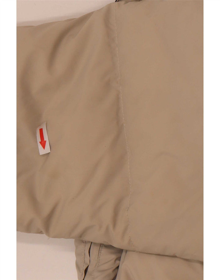 Rifle Mens Hooded Reversible Padded Jacket UK 38 Medium Beige Polyamide