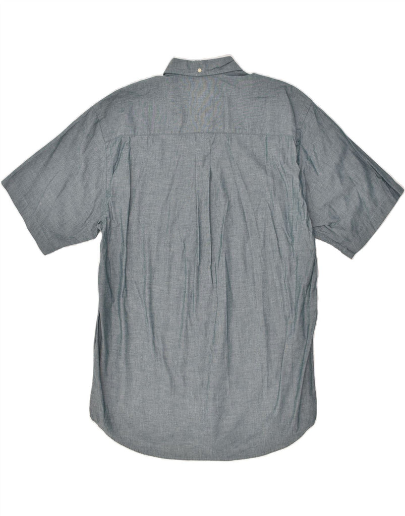 EDDIE BAUER Mens Short Sleeve Shirt Large Grey Cotton | Vintage Eddie Bauer | Thrift | Second-Hand Eddie Bauer | Used Clothing | Messina Hembry 