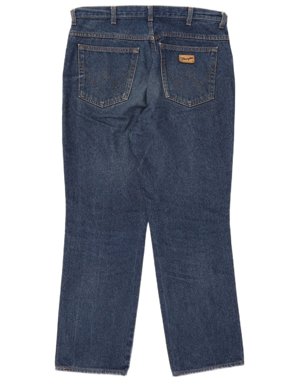 Wrangler Mens Texas Straight Jeans W36 L32 Blue Cotton