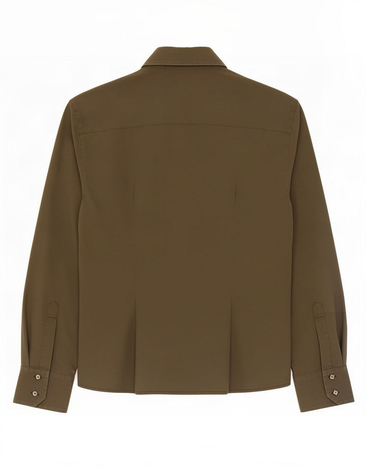 Max Mara Womens Shirt UK 10 Small Khaki