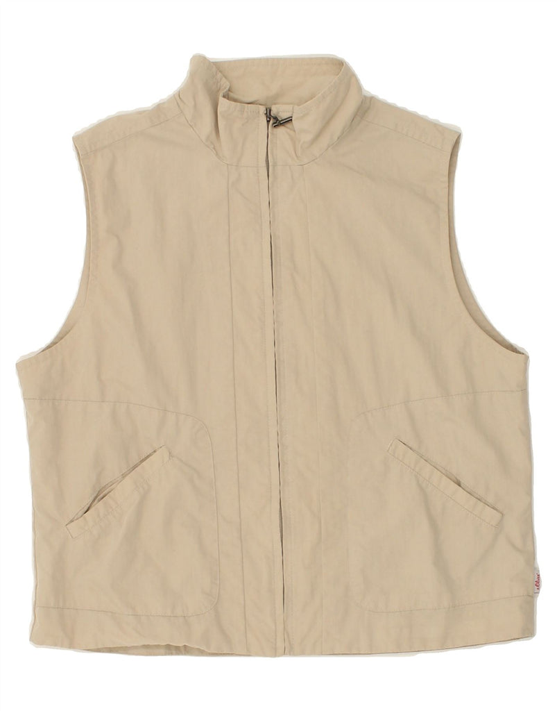 S.OLIVER Womens Gilet EU 40 Medium Beige Cotton | Vintage S.Oliver | Thrift | Second-Hand S.Oliver | Used Clothing | Messina Hembry 