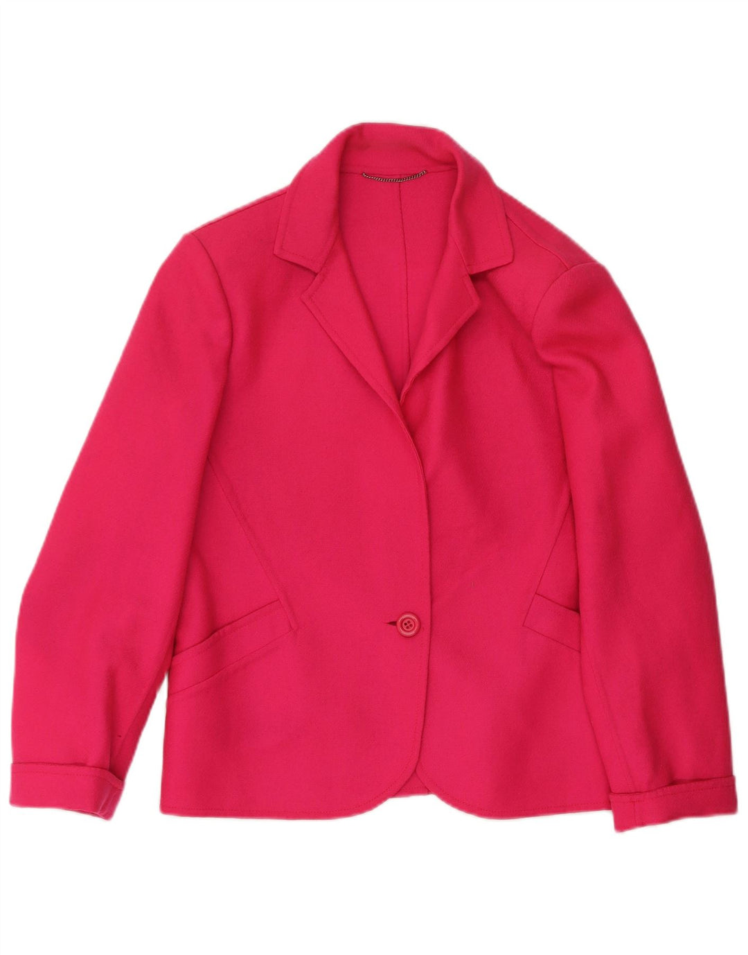 Vintage Womens 1 Button Blazer Jacket IT 44 Medium Pink Wool