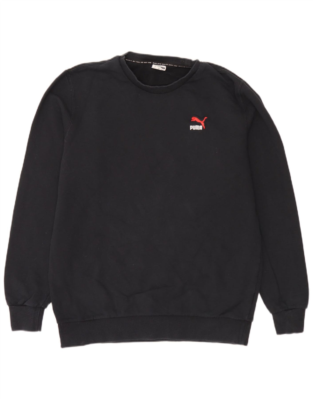 Puma Mens Sweatshirt Jumper Large Black Cotton