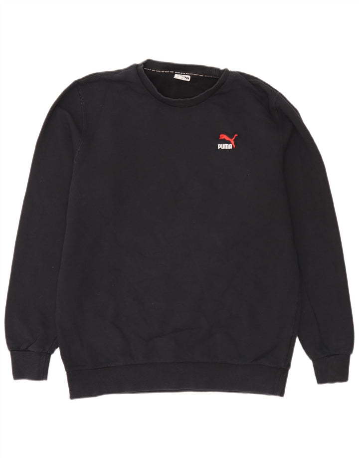 Puma Mens Sweatshirt Jumper Large Black Cotton