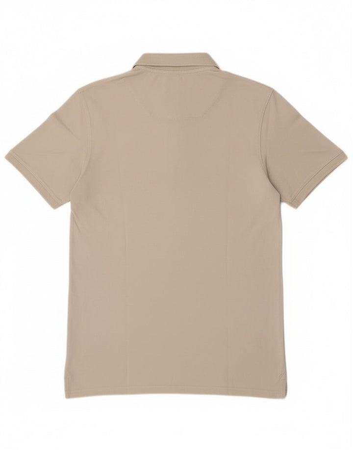 Timberland Mens Slim Fit Polo Shirt Medium Beige Cotton