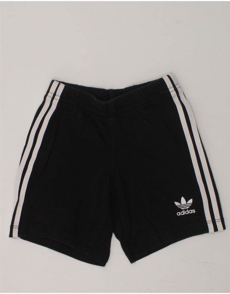 ADIDAS Girls Graphic Sport Shorts 5-6 Years Black | Vintage Adidas | Thrift | Second-Hand Adidas | Used Clothing | Messina Hembry 