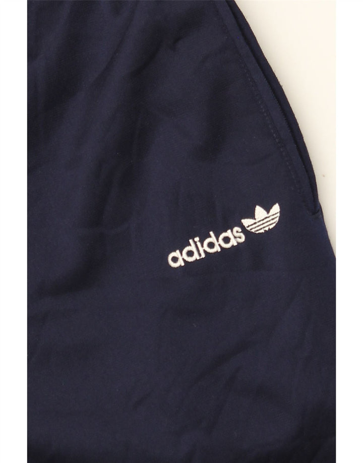ADIDAS Mens Tracksuit Trousers Joggers Medium  Navy Blue Colourblock