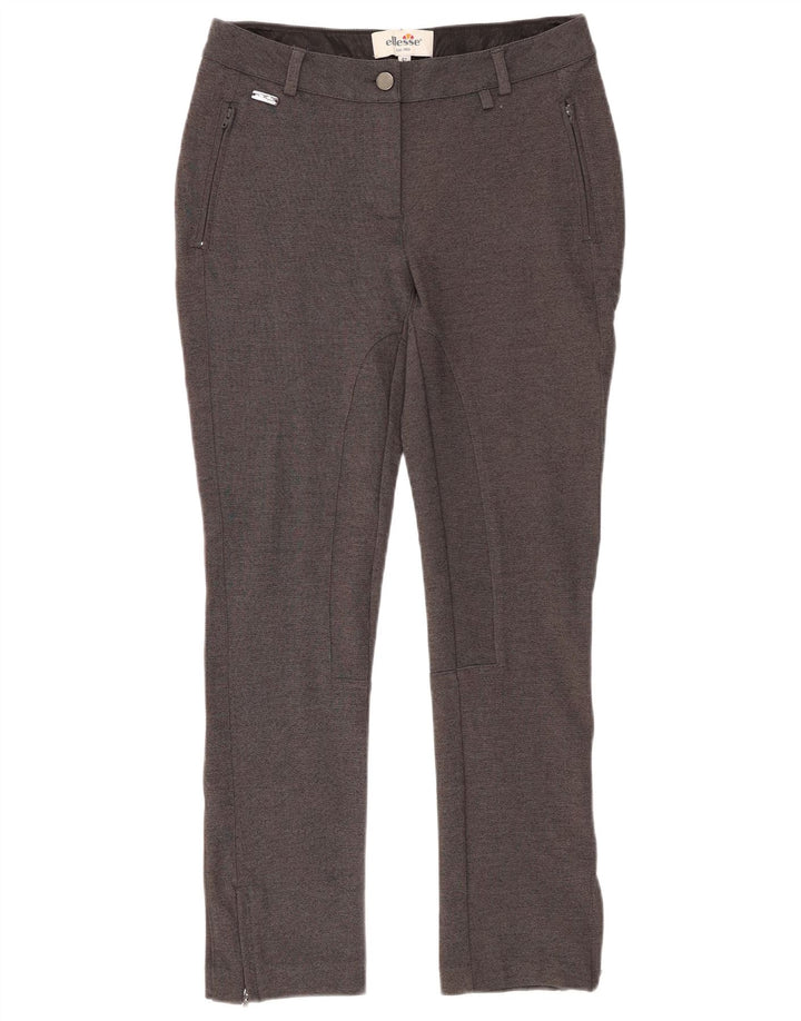 ELLESSE Womens Slim Chino Trousers IT 42 Medium W28 L27 Grey Rayon