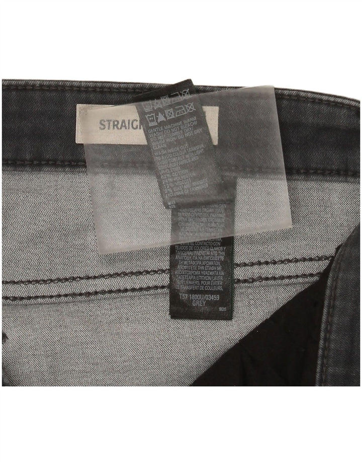 Marks & Spencer Womens Regular Straight Jeans UK 14 Large W32 L30 Grey