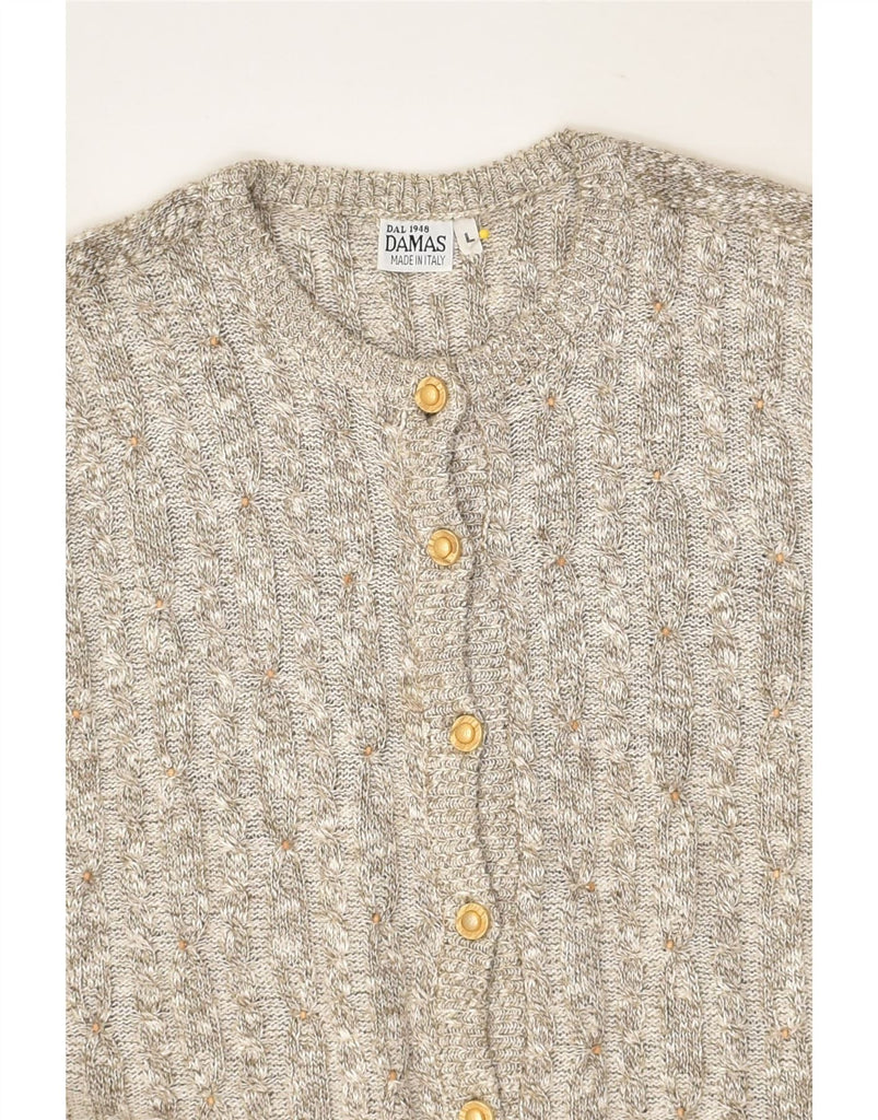 VINTAGE Womens Cardigan Sweater UK 16 Large Grey | Vintage Vintage | Thrift | Second-Hand Vintage | Used Clothing | Messina Hembry 