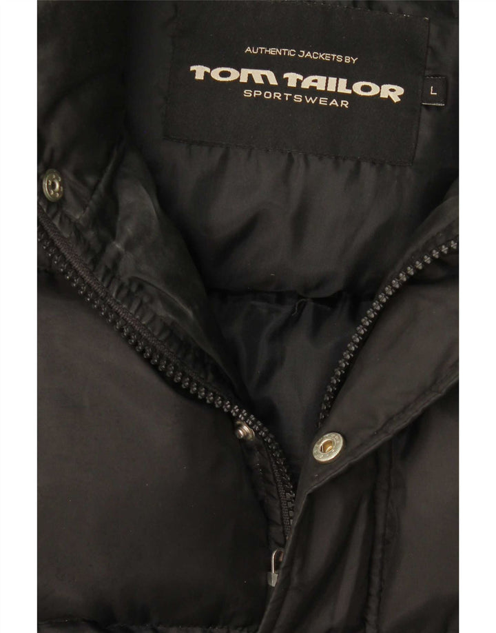 Tom Tailor Mens Padded Jacket UK 40 Large Black