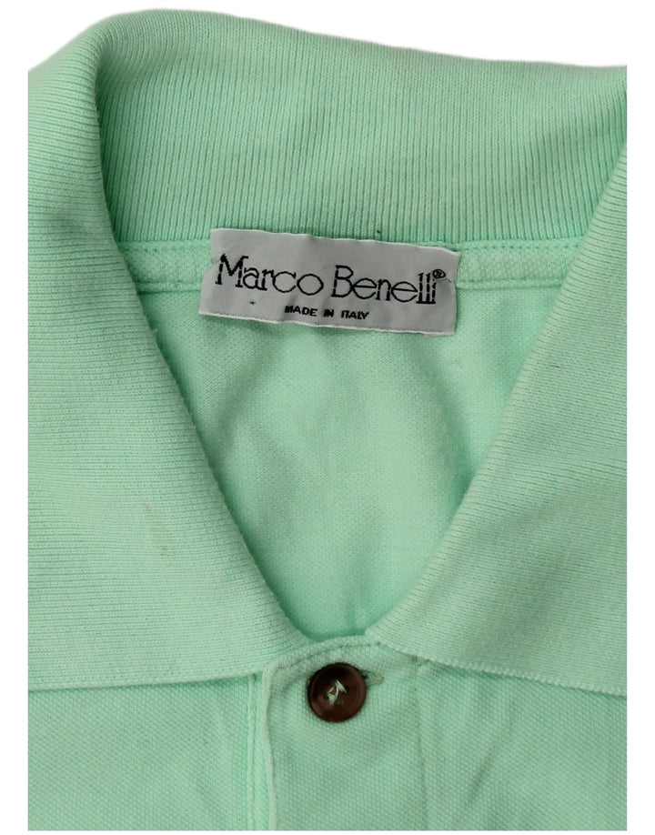 Vintage Mens Polo Shirt Medium Green