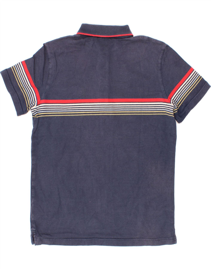 ELLESSE Mens Italia Polo Shirt Small Navy Blue Cotton Vintage Ellesse and Second-Hand Ellesse from Messina Hembry 